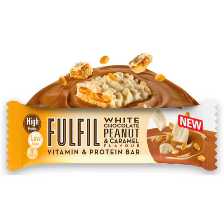 Fulfil Vitamin & Protien White Choco Bar With Peanut & Caramel Flavour 55g