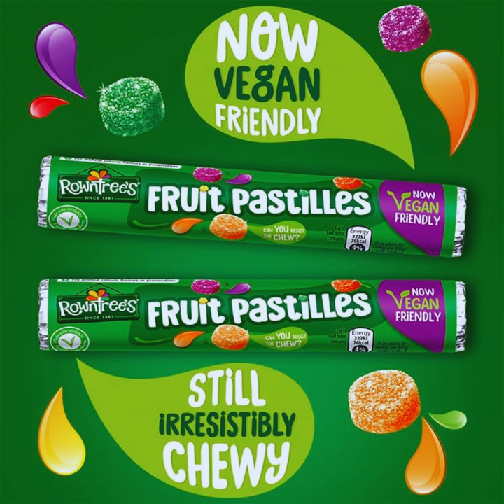 ROWNTREES FRUIT PASTILLES WITH FRUIT JUICE 4X41G