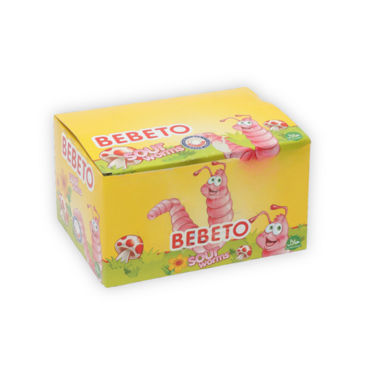 BEBETO 18g Sour Worms Jelly Gum 1