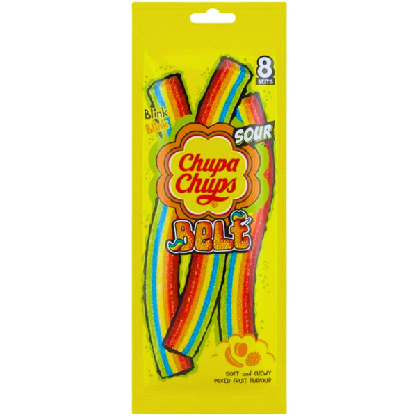 Chupa Chups Sour Belt Mix Fruit Jellies 57g