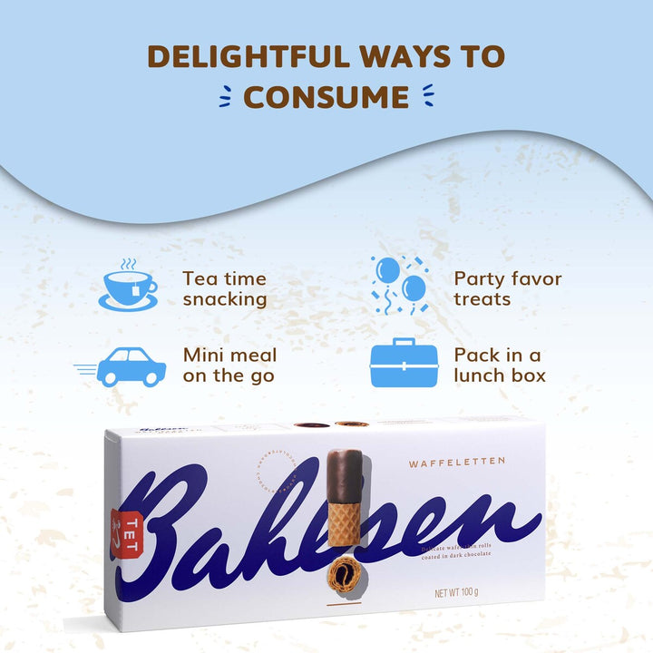 Bahlsen Waffeletten Dark Wafer Rolls 6