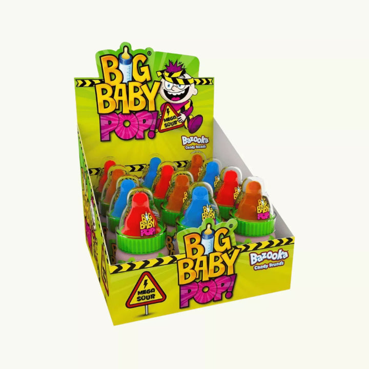 Bazooka Big Baby Pop Mega Sour 12 x 32g (2)