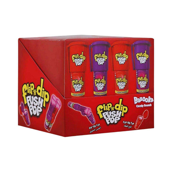 Bazooka Flip-n-Dip Push Pop Candy 12x25g (1)