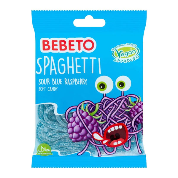 Bebeto Spaghetti Sour Blue Raspberry 80g