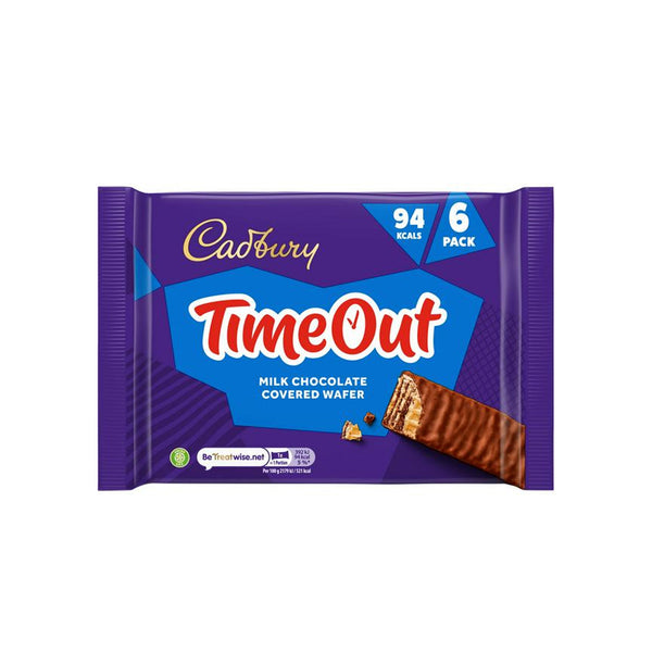 CADBURY TIMEOUT MILK CHOCOLATE COVERED WAFER 6X18G