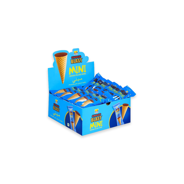 CHOCO BLAST MINI CHOCO FILLED CONE 40X8G