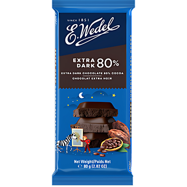 E.WEDEL EXTRA 80% DARK CHOCOLATE 80G