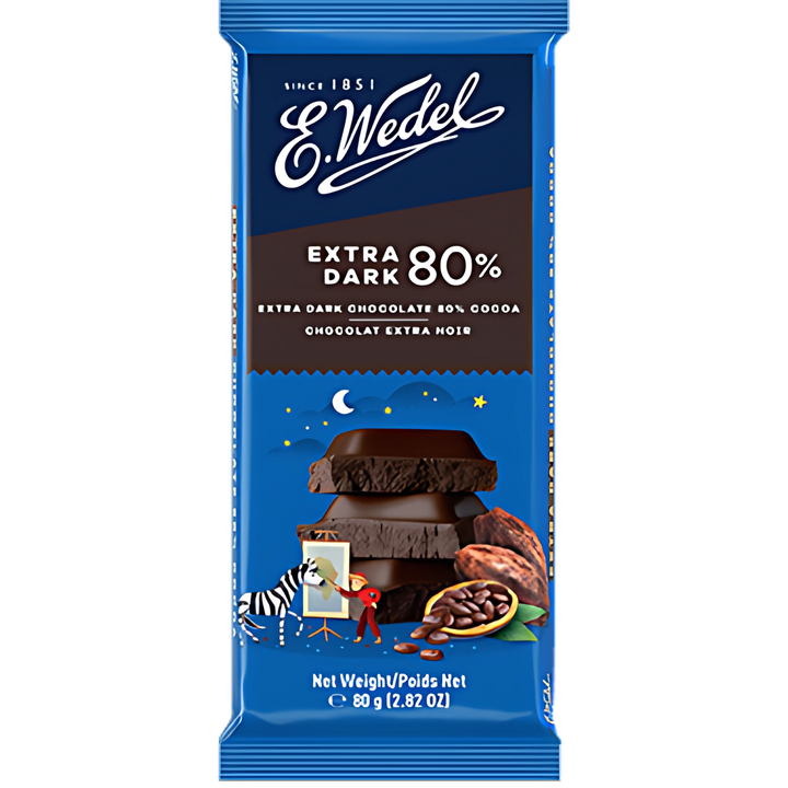 E.WEDEL EXTRA 80% DARK CHOCOLATE 80G