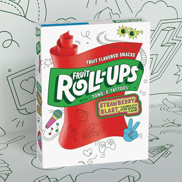 Fruit Roll Ups with Tongue Tattoos Strawberry Blast 141g (3)