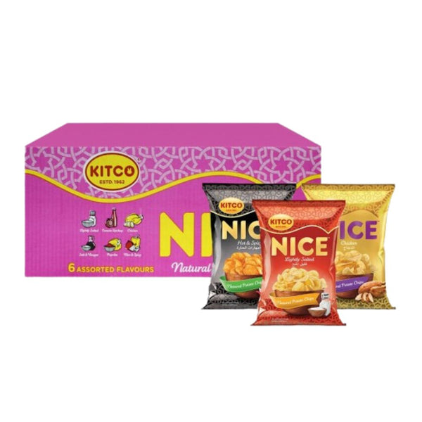 Kitco Nice Natural Potato Chips 6 Assorted Flavors 20x22g