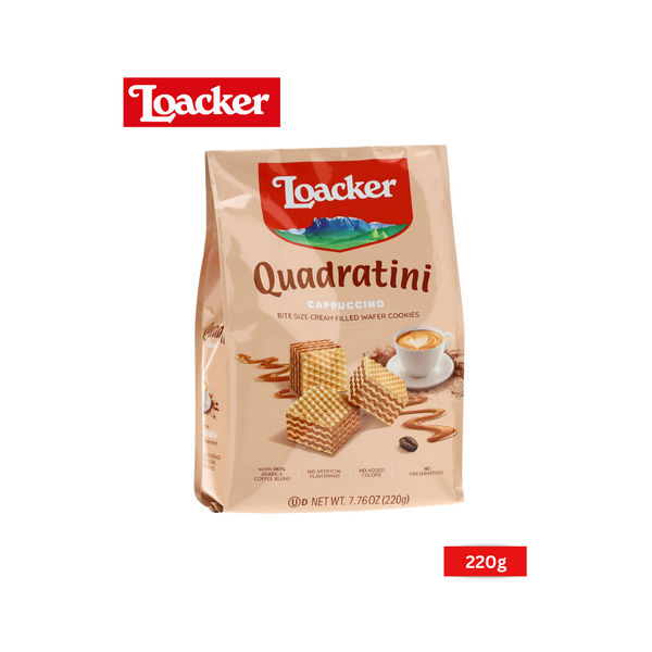 LOACKER QUADRATINI CAPPUCCINO 220G