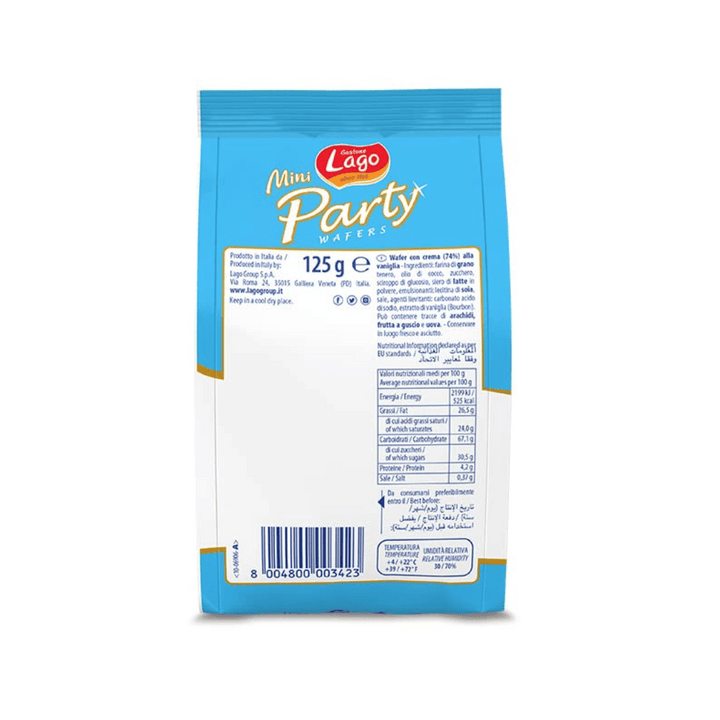 Lago Mini Party Wafers Vanilla Cream 125g