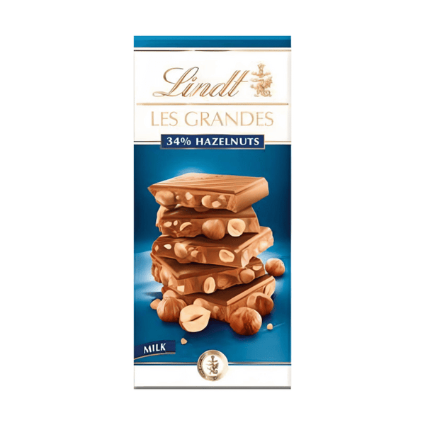 Lindt Les Grandes 34% Hazelnuts Milk Chocolate 150g g