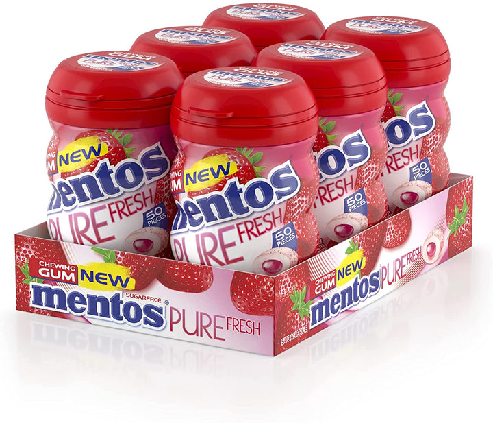 Mentos Pure Fresh strawberry Flavour Chewing Gum Sugar Free