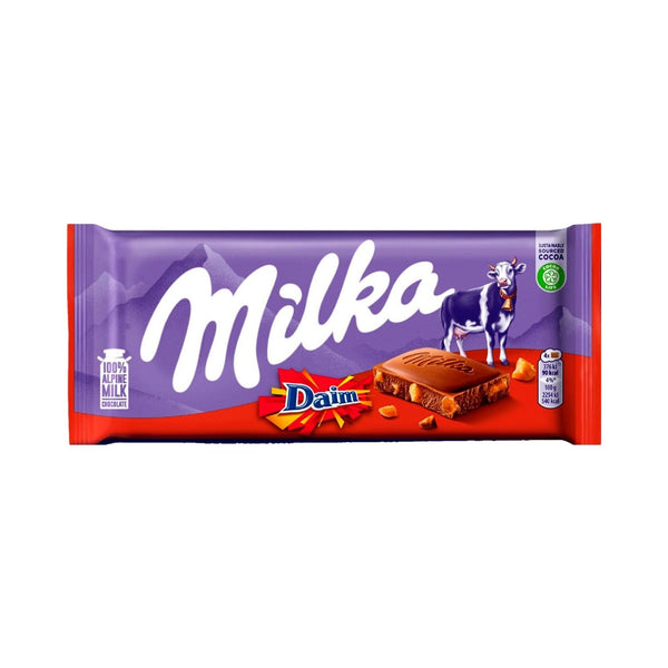 Milka Daim Alipne Milk Choco with Crunchy Almond Caramel 100g (1)