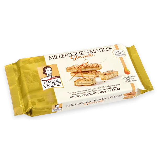 Millepoglie Di Matilde Glassate Fine Sugar Coated Puff Pastry 125g (1)