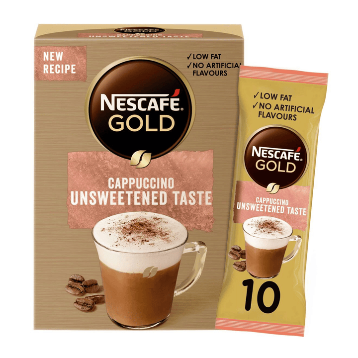 Nescafe Gold Cappuccino Unsweetened Taste 10×14.2g (1)
