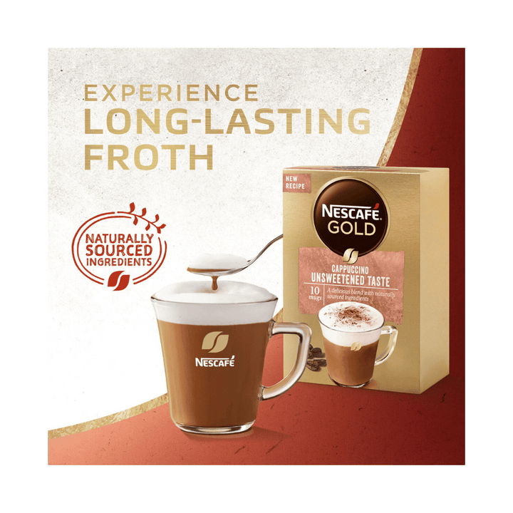 Nescafe Gold Cappuccino Unsweetened Taste 10×14.2g (3)