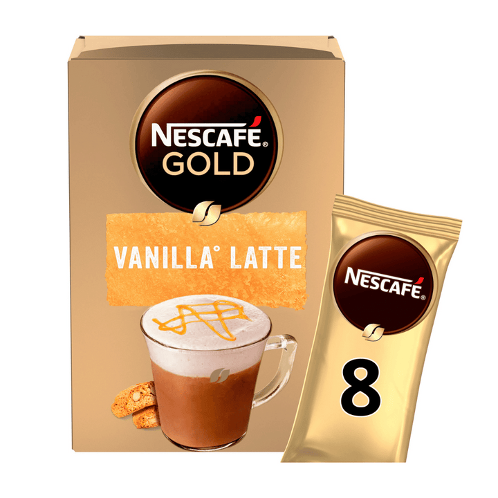 Nescafe Gold Vanilla Latte Low Fat 10×18.5g (1)