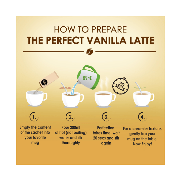 Nescafe Gold Vanilla Latte Low Fat 10×18.5g (2)