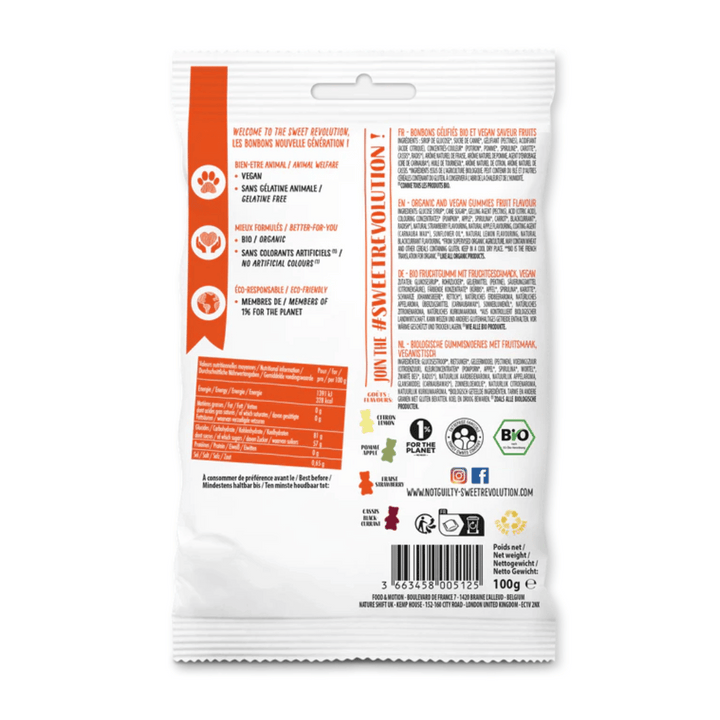 Not Guilty Bio Orgabic &#038; Vegan Mix Fruit Flavour 100g
