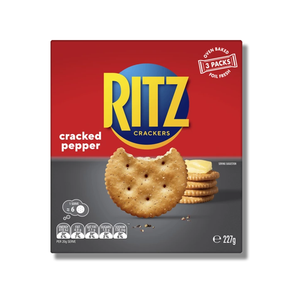 RITZ BLACK PEPPER CRACKERS 227G