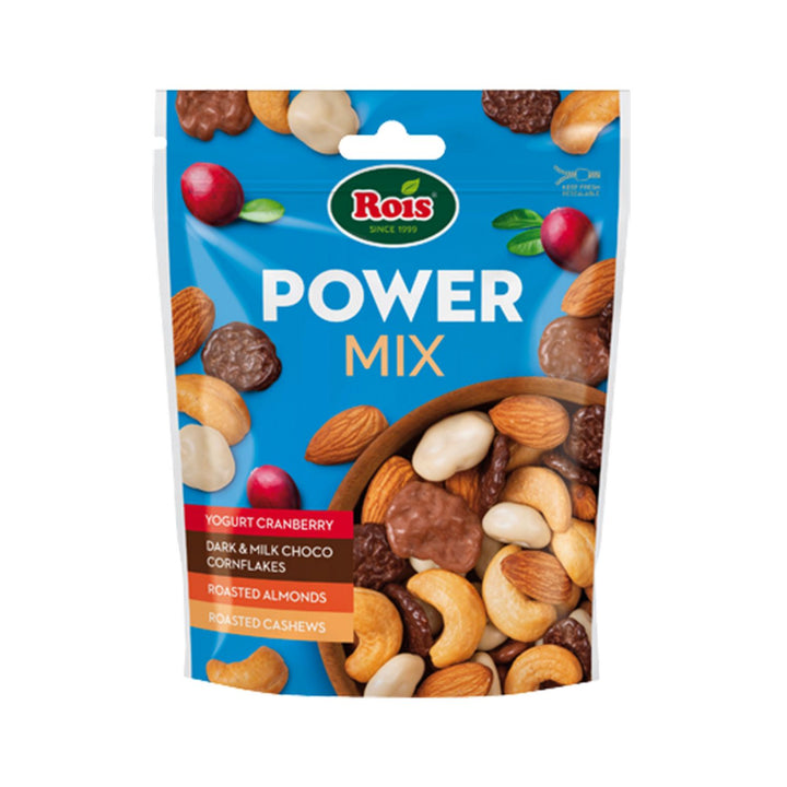 ROIS Power Mix Yogurt Cranberry Dark &#038; milk Choco Cornflakes Roasted Almonds Roasted Cashews 120g