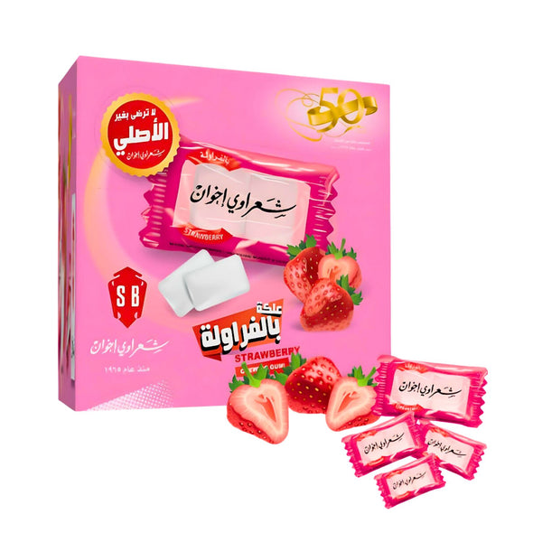 Shaarawi Bros Flavour Strawberry Gum, 2.9G Pack of 100