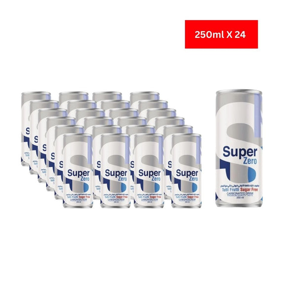 Super Tutti Frutti Zero Sugar Carbonated Drink (250 ml24pcs)