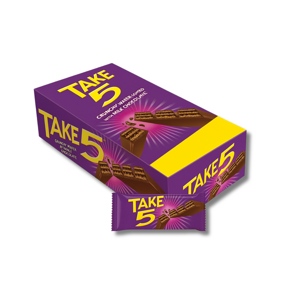 Take 5 Crunchy wafer coated with milk chocolate 12x25g
