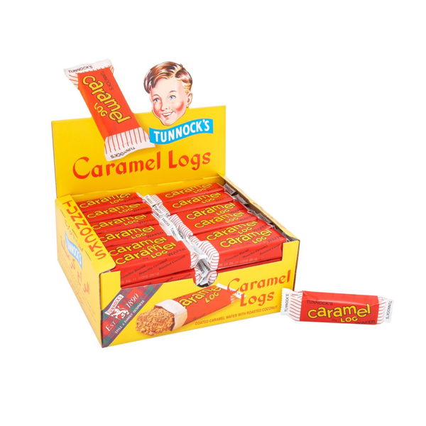 Tunnock&#8217;s Caramel Log Wafers with Roasted Coconut 48 x 32g