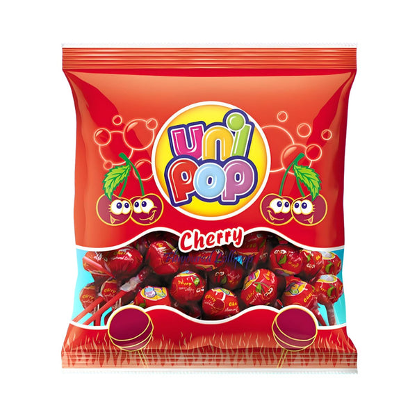 Uni Pop Cherry Flavored Lollipop 40x10g