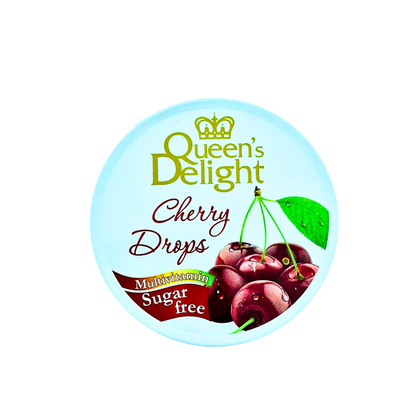 Queen's Delight Cherry Drops Sugarfree 150G