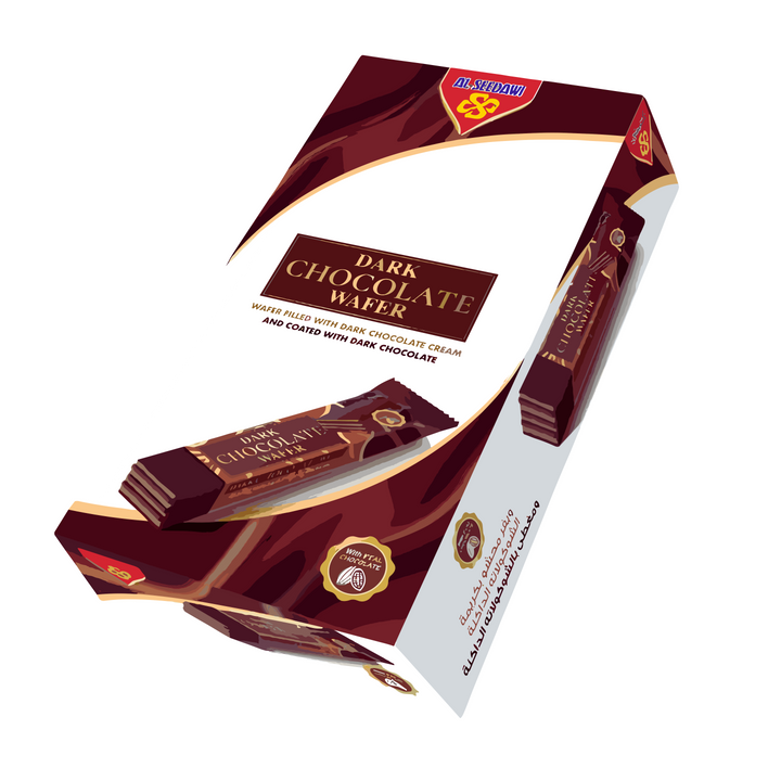 Al Seedawi Coated Dark Chocolate Wafer with Cream 480g