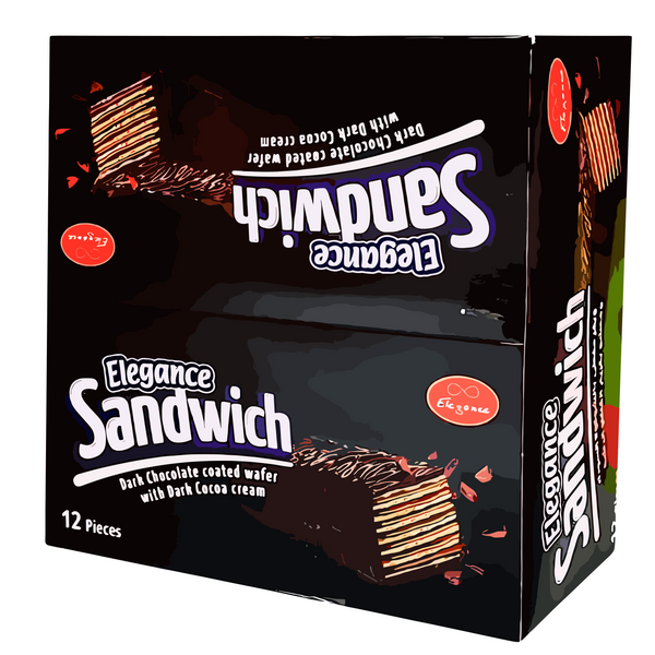 Elegancr Sandwich Dark Chocolate Wafer with Cocoa 600g