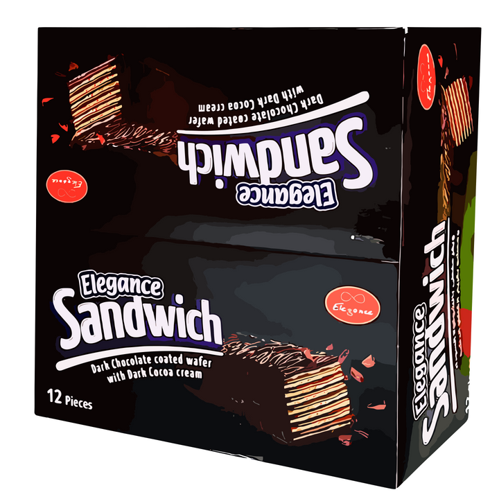 Elegancr Sandwich Dark Chocolate Wafer with Cocoa 600g