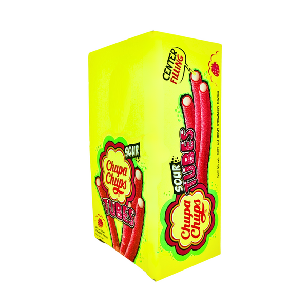 Chupa Chups Sour Tubes Strawberry Chews 20x24gr