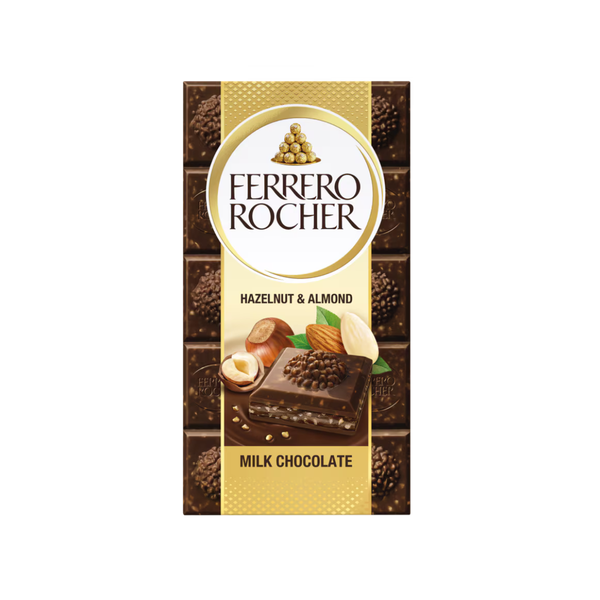Ferrero Rocher Hazelnut & Almond Milk Chocolate 90g