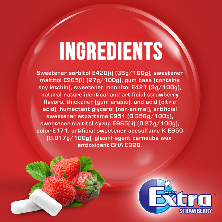 extra gum strawberry 30 x 10 5