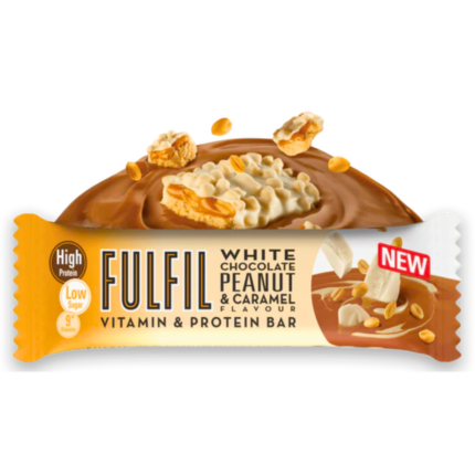 Fulfil Vitamin & Protien White Choco Bar With Peanut & Caramel Flavour 55g