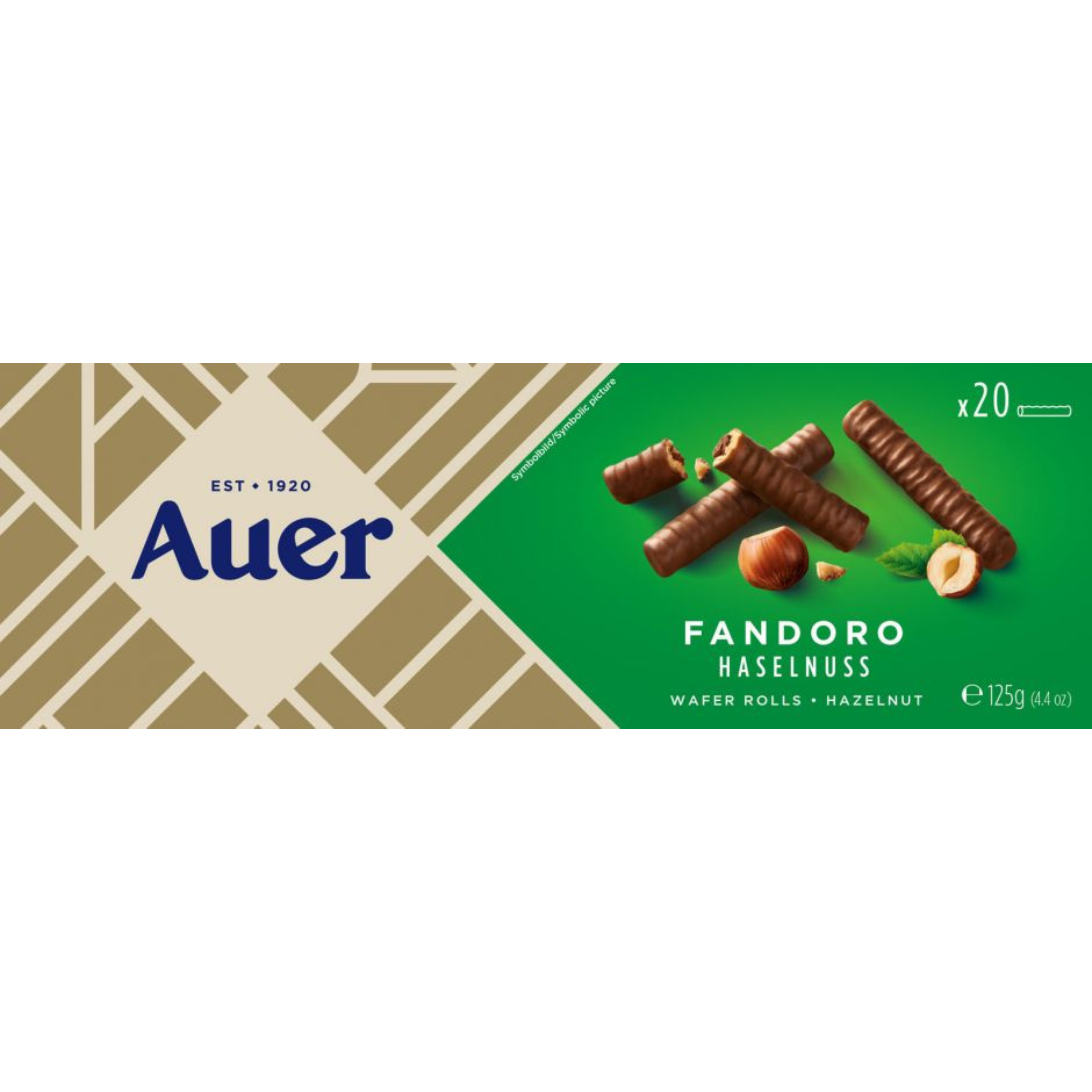 AUER FANDORO HAZELNUT WAFER ROLLS 125G