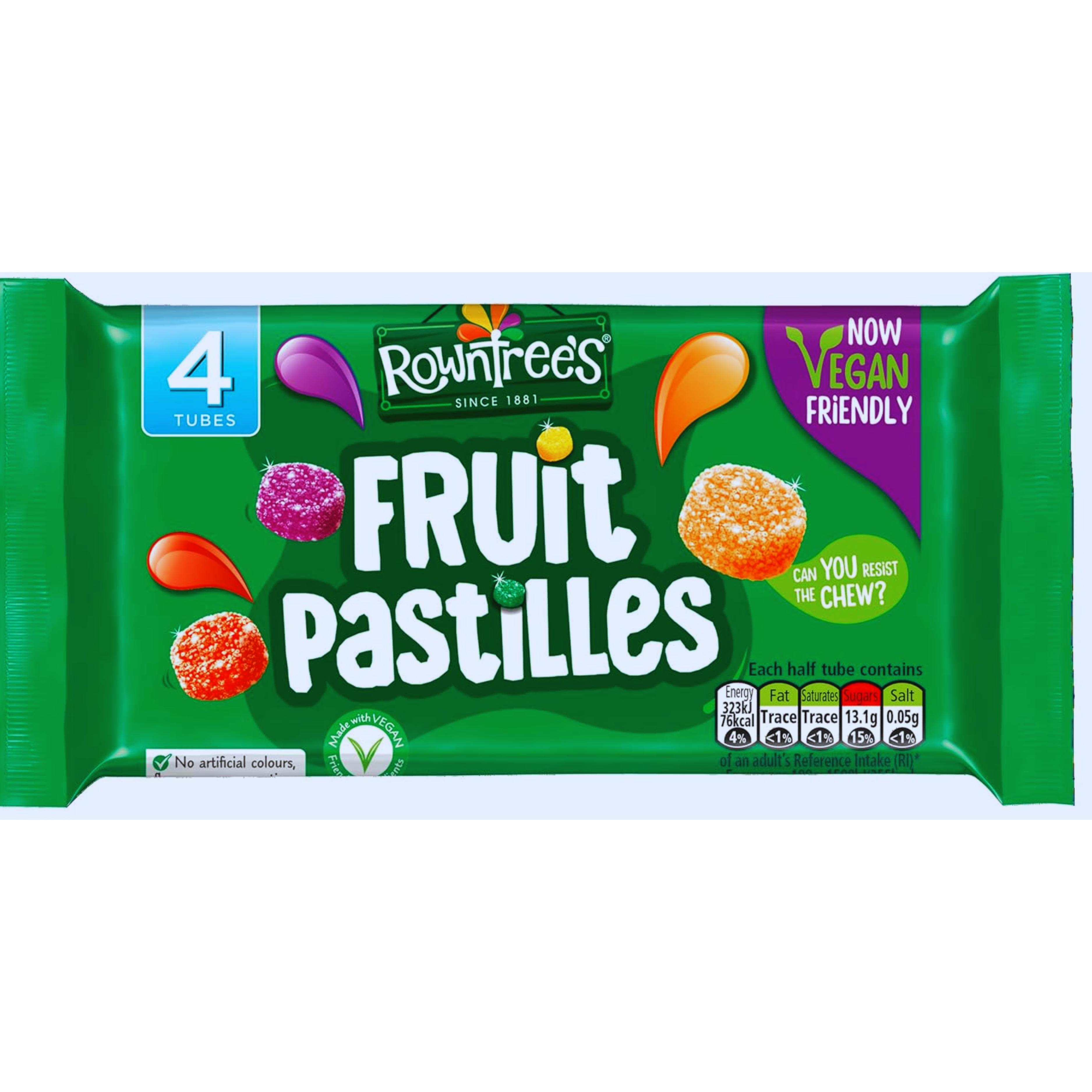 ROWNTREES FRUIT PASTILLES WITH FRUIT JUICE 4X41G