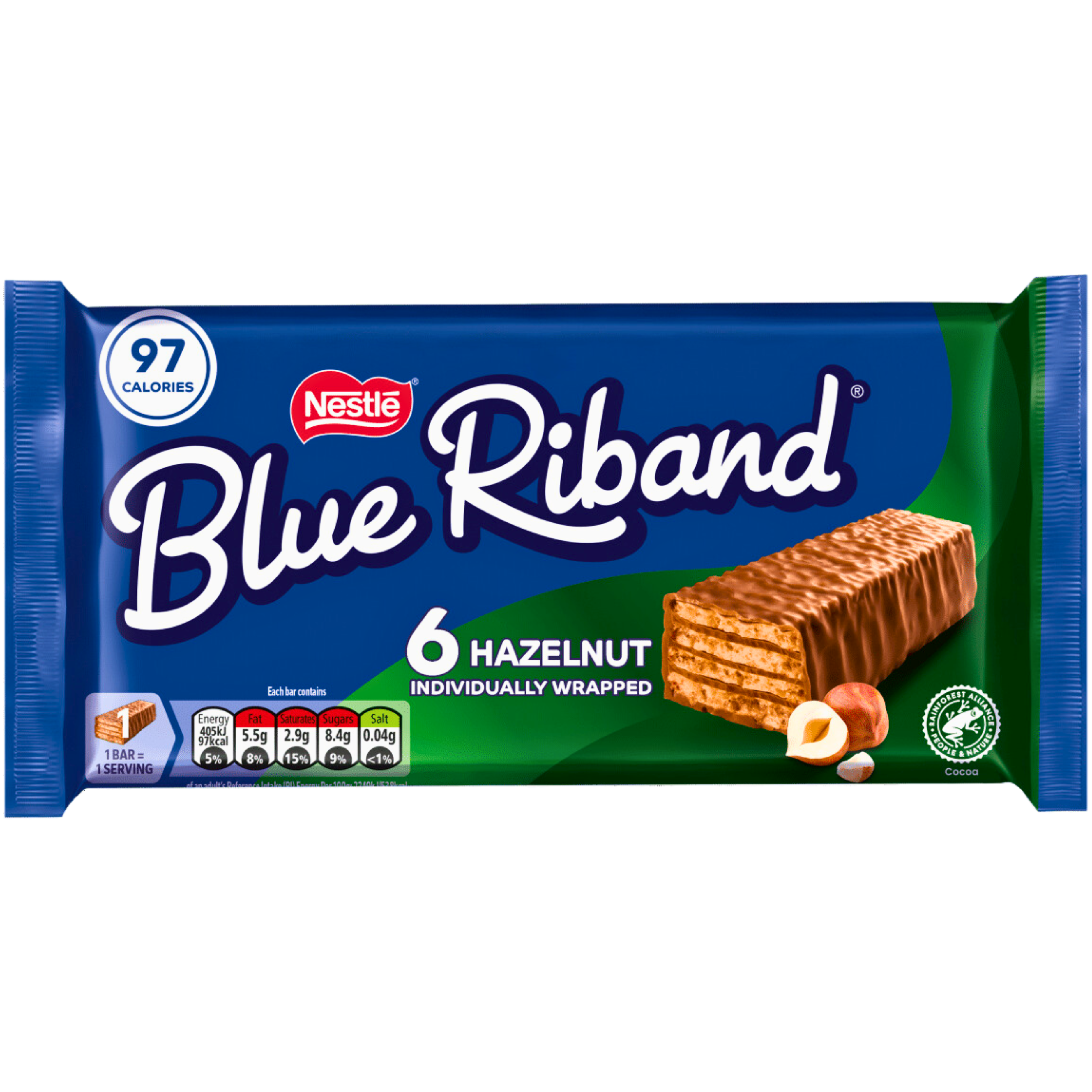 NESTLE BLUE RIBAND WITH HAZELNUT 6X18G