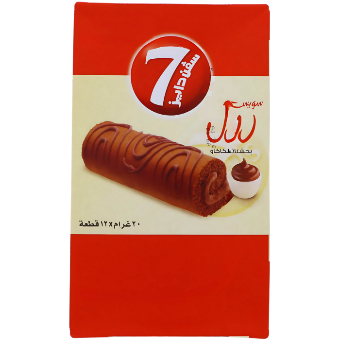 7 DAYS SWISS ROLL WITH COCOA FILLING 12X20G