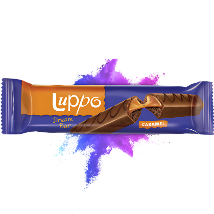 LUPPO CARAMEL DREAM BAR MILK CHOCOLATE COATED CAKE 5X30G