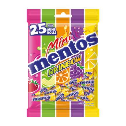 Mentos Mini Rainbow Mix Flavor Fruits Candy 25 rolls 250g