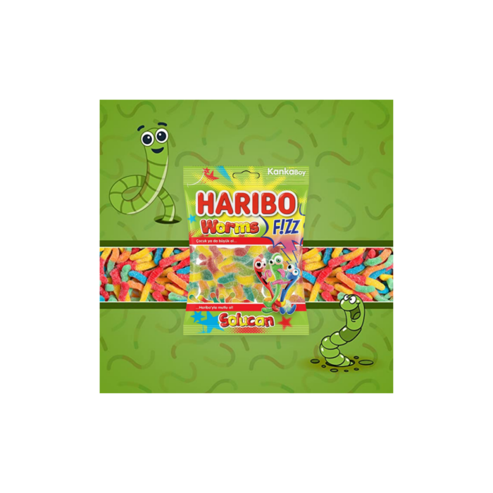 Haribo Worms Fizz 160g - Al-hudaydah