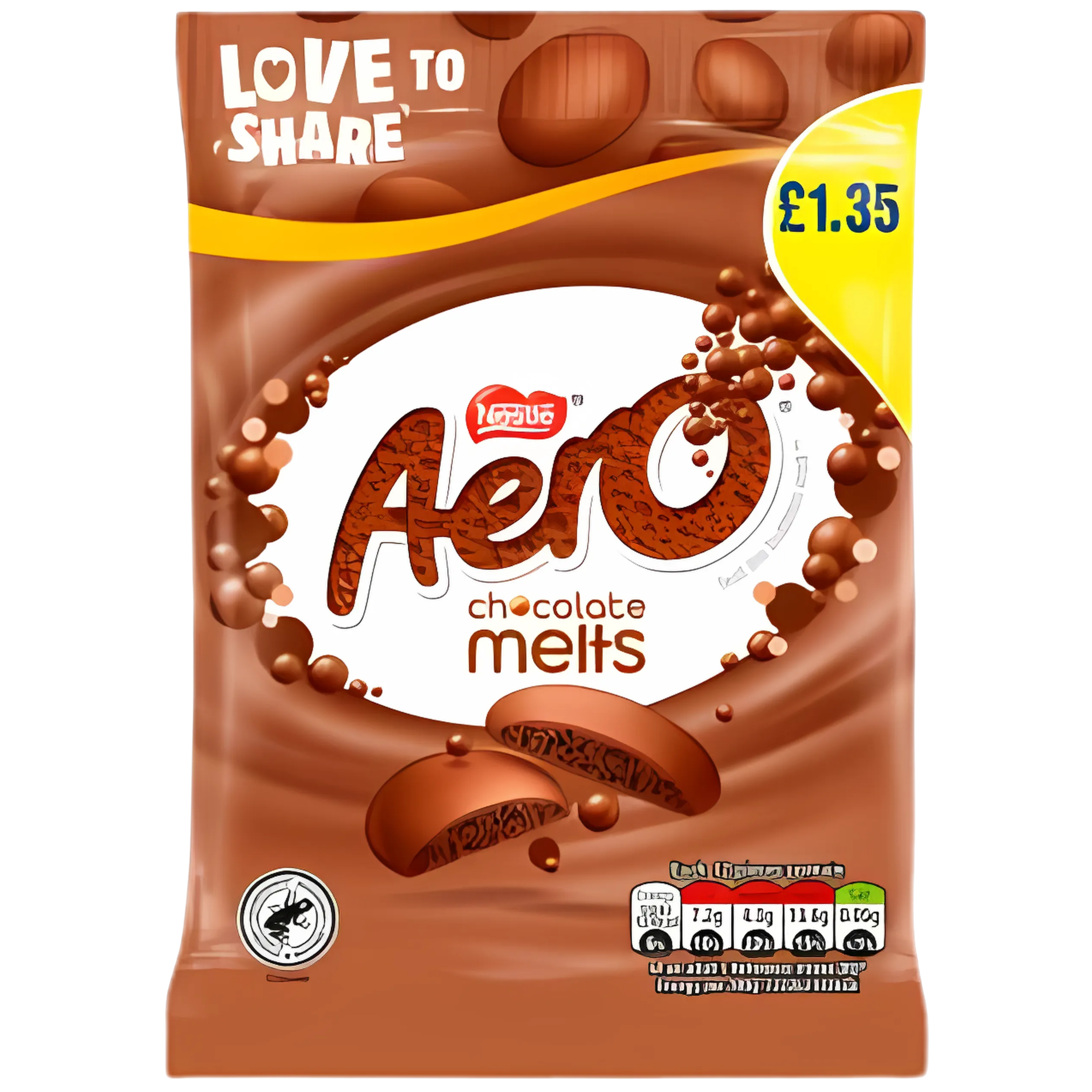 NESTLE AERO CHOCOLATE MELTS BUBBLES 80G