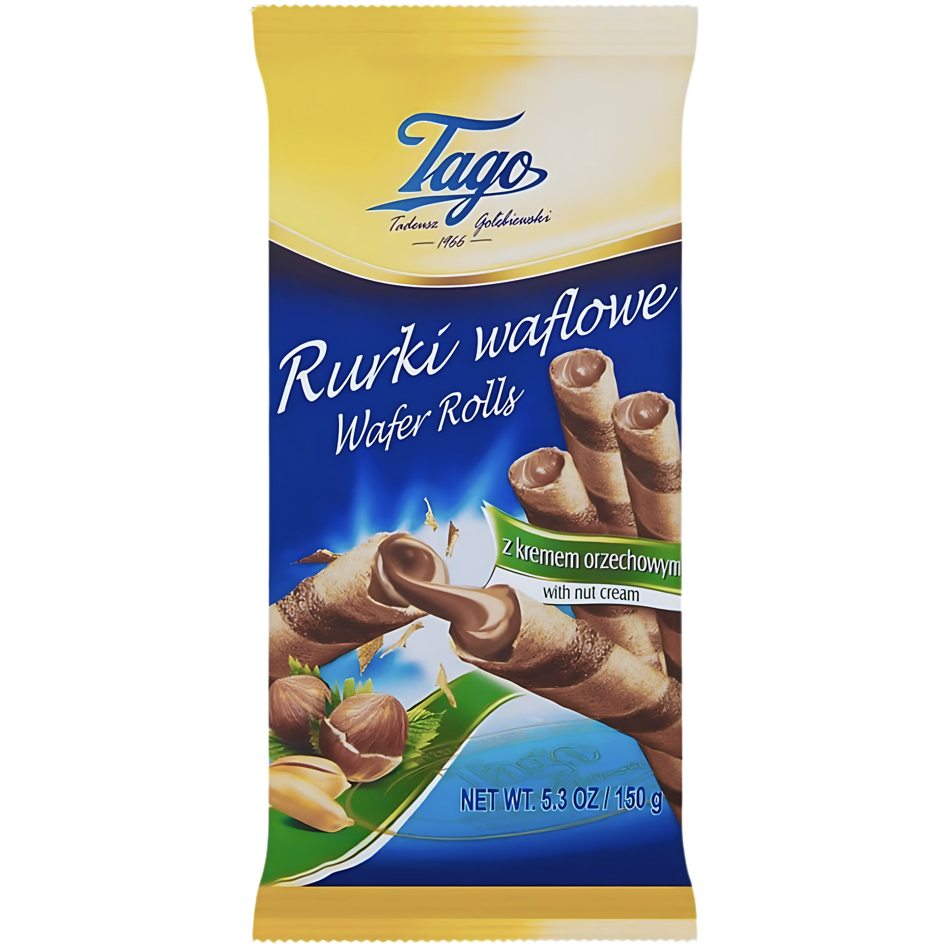 TAGO WAFER ROLLS WITH NUT CREAM 150G