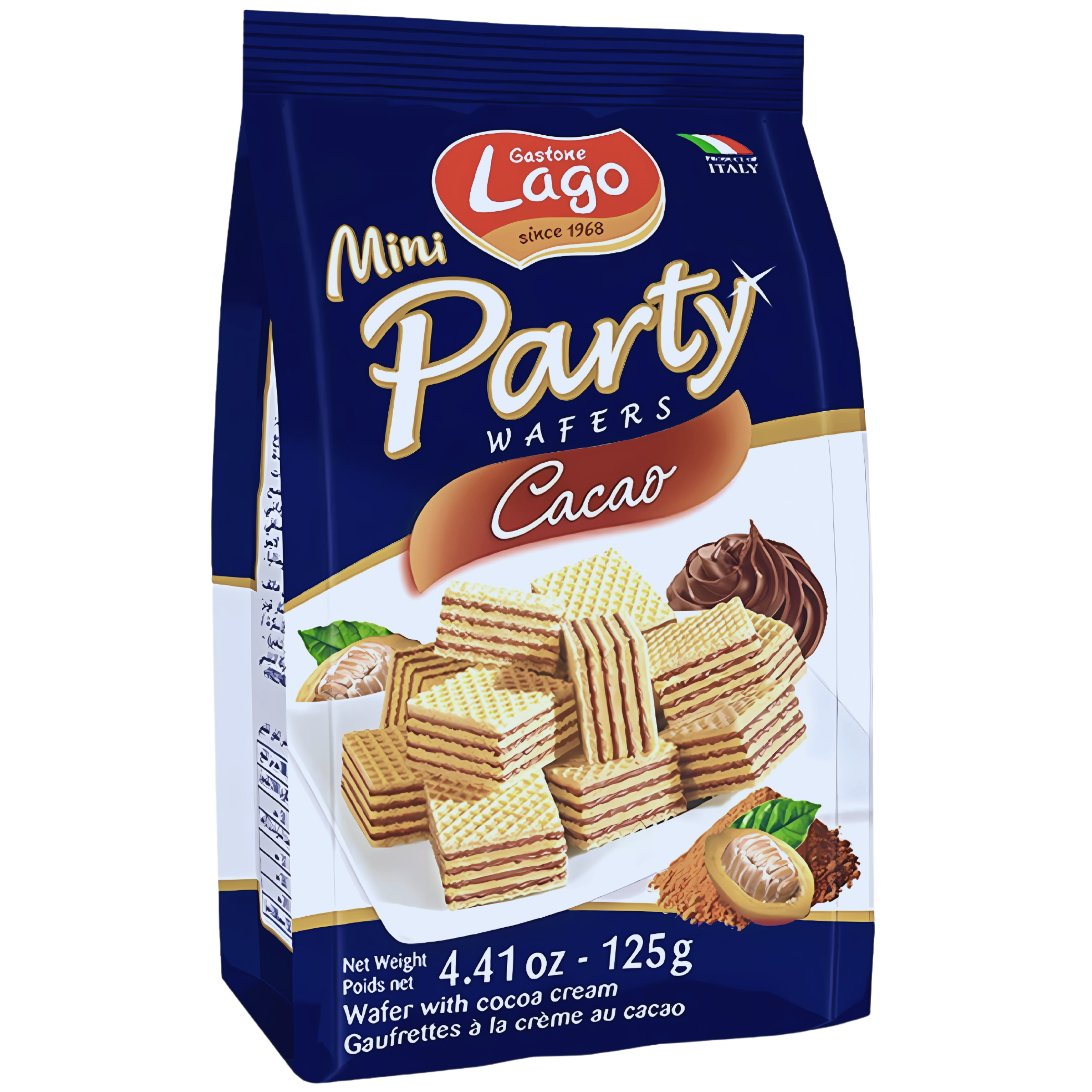 GASTONE LAGO MINI PATRY WAFERS WITH COCOA CREAM 125G